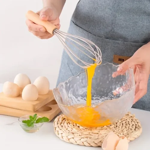 12-Piece Silicone Cooking Utensils Set - Non-Stick Kitchen Tools with Wooden Handles