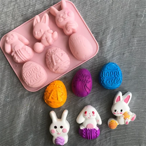 3D Easter Bunny Silicone Mold for Chocolates Jelly Pudding and Cake Decorating - Image 3