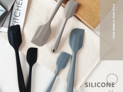 Set of 2 Silicone Spatulas - Heat-Resistant, Nonstick, and Dishwasher Safe