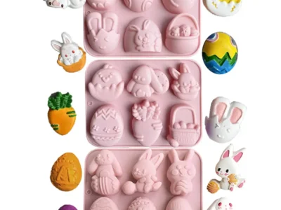 3D Easter Bunny Silicone Mold for Chocolates Jelly Pudding and Cake Decorating