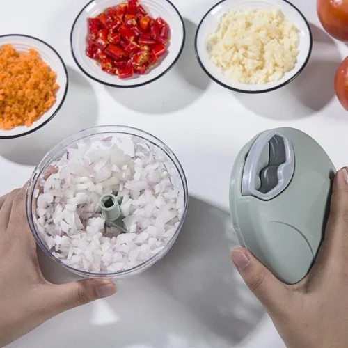 Manual Meat Mincer and Garlic Chopper for Vegetables, Onions, and Cooking Prep