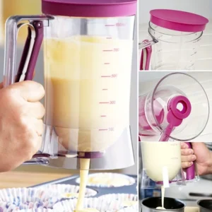 900ml Batter Dispenser: Hand-held Graduated Funnel for Precise Pastry Dough Dispensing - Ideal for Pancakes, Cupcakes, and Cakes