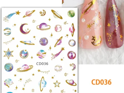 Cute Spring Summer Nail Art Stickers: Self-Adhesive Acrylic Nail Art Decals for DIY Manicure Tips - Featuring Foil Paper Printing for Creative Acrylic Nails Art Designs - A Perfect Gift for Women and Girls