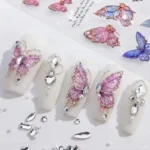 5D Embossed Butterfly Nail Art Stickers: Self-Adhesive Butterfly Wing Nail Art Decals for DIY - Nail Art Supplies Perfect for Women and Girls