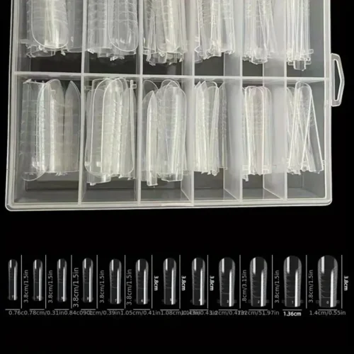 Poly Extension Gel Dual Nail Forms - 120 Clear Tips