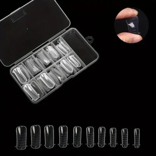 Poly Extension Gel Dual Nail Forms - 120 Clear Tips