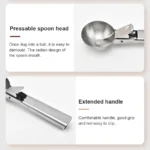 Versatile Stainless Steel Scoop - Perfect for Ice Cream and Fruit - Essential Kitchen Tool