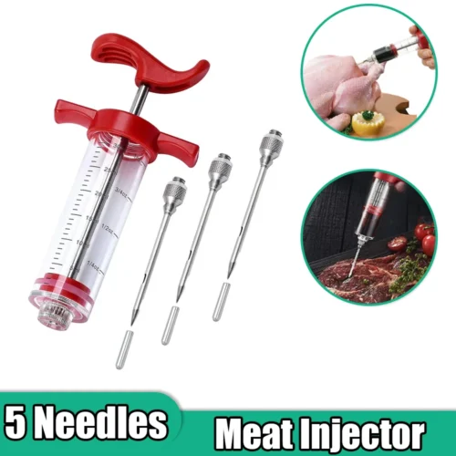Flavor Needle Marinade Injector – Perfect BBQ Meat Syringe for Tender, Juicy Dishes