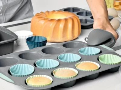 Heat-Resistant Silicone Bakeware Set – Loaf, Bread, Muffin, Donut, and Cake Trays for Oven Baking