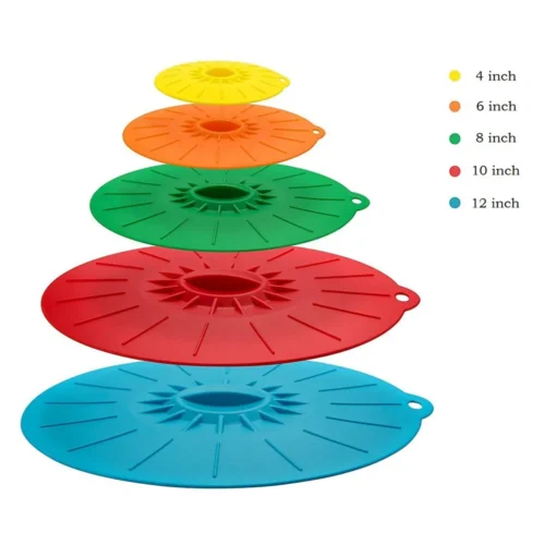 Silicone Microwave Bowl Covers - Reusable Set for Cooking and Food Preservation