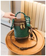 Carry Your World in Style Spacious Cylinder Bucket Crossbody Bags