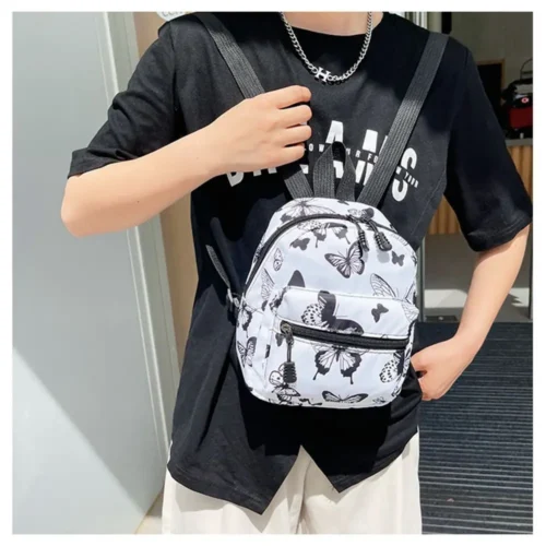 High Capacity Mini Backpack – Stylish Nylon Rucksack for Fashionable Casual Use