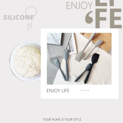 Set of 2 Silicone Spatulas - Heat-Resistant, Nonstick, and Dishwasher Safe