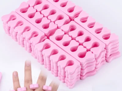 50pcs Pink Nail Art Toe Separators: Soft Gel UV Tools for Easy Polish Application, Ideal for Manicure and Pedicure