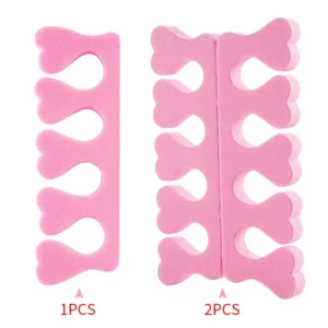 50pcs Pink Nail Art Toe Separators: Soft Gel UV Tools for Easy Polish Application, Ideal for Manicure and Pedicure