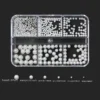 Sparkling Nail Art Gems in 6 Grids: Tiny Pearls and Rhinestones for Nails - Elevate Your Nail Art with Eye-Catching Jewels