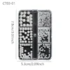 Sparkling Nail Art Gems in 6 Grids: Tiny Pearls and Rhinestones for Nails - Elevate Your Nail Art with Eye-Catching Jewels