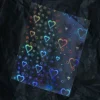 Aurora Holographic Heart Nail Art Stickers: Valentine's Day Nail Decorations for Women and Girls - Love Sticker Nail Art Decals with Stunning Laser Designs
