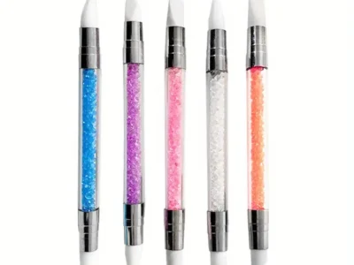 5-Piece Double-Pointed Silicone Nail Polish Sculpting Pen Set: Versatile DIY Nail Brush Embellishment Tools for Sculpting, Embossing, and Nail Design