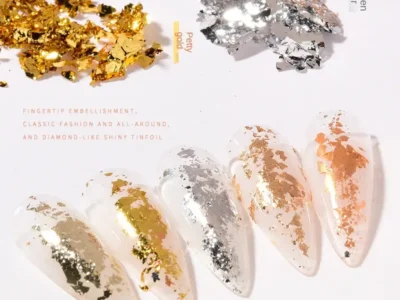 Golden Foil Flakes: Versatile Gold Foil for Nail Art, DIY Crafts, Epoxy, Tumblers, Face and Eye Makeup, and Resin Jewelry