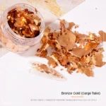 Golden Foil Flakes: Versatile Gold Foil for Nail Art, DIY Crafts, Epoxy, Tumblers, Face and Eye Makeup, and Resin Jewelry