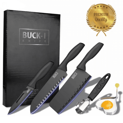 Convenient 2-in-1 Kitchen Knife Set with Chopping Board and Peeler