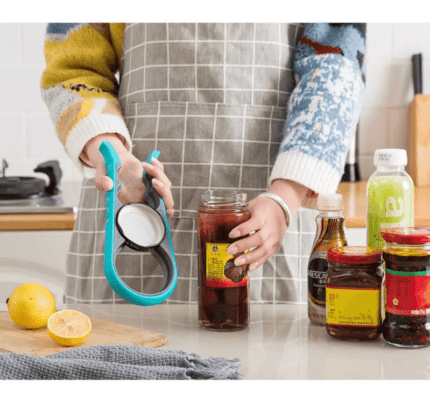 Easy-Grip Jar Opener with 4-in-1 Wrench Design - Handy Tool for Effortlessly Opening Cans, Beer Bottles, and Twist-Off Lids