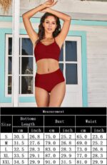 Adjustable Shoulder Strap Sexy Stretch Top and High Waist Bikini Set with Gathered Detail