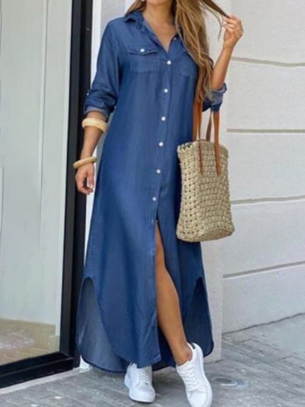 Chic and Sexy Long Shirt Dress for Women - Fashionable and Elegant Dresses