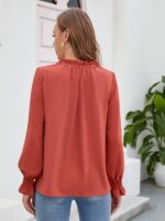 Chic Printed Long Sleeve Shirt: A Stylish Women's Commuting Top