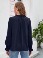 Chic Printed Long Sleeve Shirt: A Stylish Women's Commuting Top