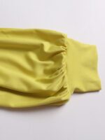 Solid Color Turtleneck Open Back Long Sleeve Women's Jumpsuit