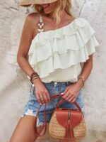 Stylish Ruffled Halter Top - Perfect for Summer Commuting and Elevating Your Look