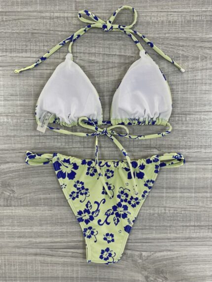Printed Sexy Strappy Split Swimsuit Bikini for Women