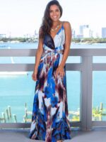 Stylish Sling Print Beach Dress for Women's Summer Wardrobe