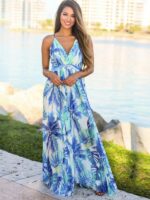 Stylish Sling Print Beach Dress for Women's Summer Wardrobe