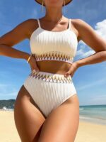 Sexy Bikini Fashion for Ladies-New Two-Piece Swimwear with Ribbon Detail