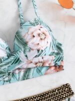 Cross Design Floral Bikini Swimsuit for a Stylish Look
