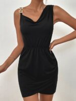 Elegant Black Suspender Skirt- A Sexy Package Hip Delight for Women
