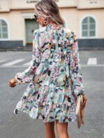 Graceful Chic- Women's Long-Sleeved Elegant Dress