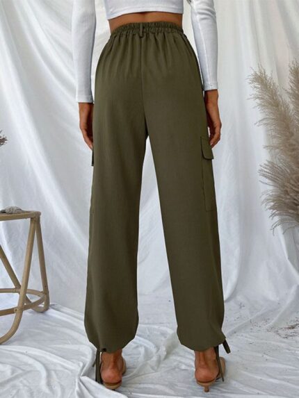 Versatile Women's Solid Color Casual Trousers