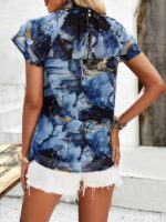 Latest Stylish Women's Casual Printed Short-Sleeved Tops