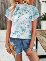 Latest Stylish Women's Casual Printed Short-Sleeved Tops