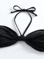 Elegance in Knots- Halterneck String Bikini with Feminine Details