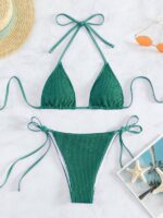 Sultry Waves-New Fashionable and Sexy Wave Pattern Lace-Up Bikini