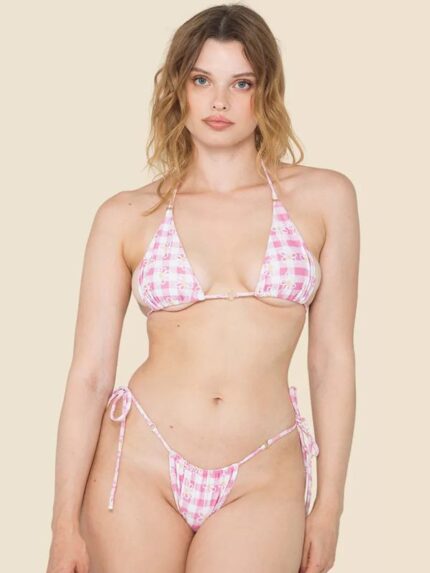 Metal Ring Straps Two-Piece Bikini for a Sexy Beach Look