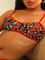 Cherry Print Bandeau Bikini- Stylish New Swimwear