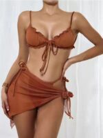Three-Piece Bikini Set- Sexy Split Swimsuit