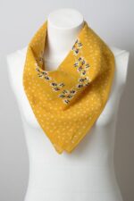 Dot and Floral Border Bandana Scarf- Elevate Your Style with Delicate Patterns