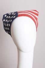 Crocheted American Flag Hair Bandana- Show Your Patriotic Style with Handcrafted Elegance